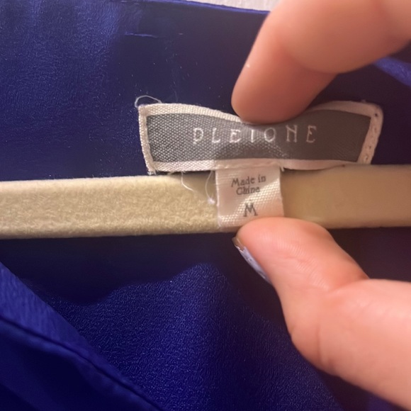 Dark Blue, Formal Women's Blouse - Picture 2 of 6